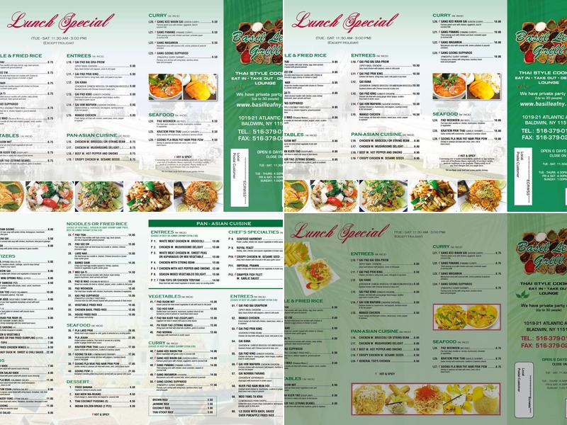 basil leaf grill Menu