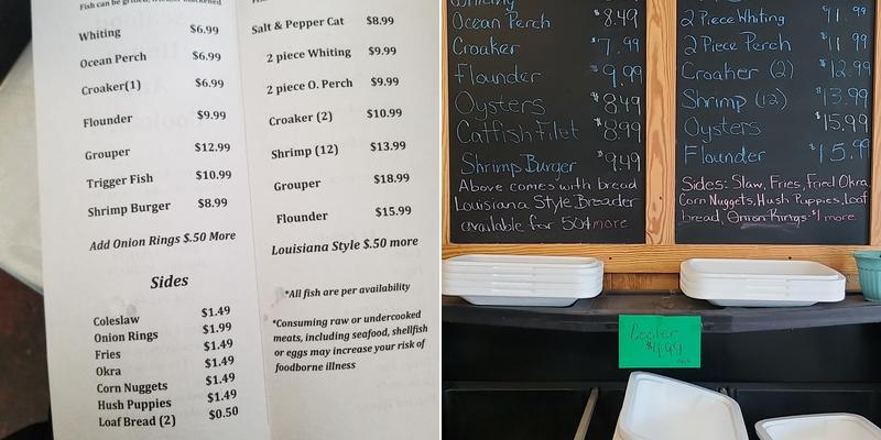 Brothers Seafood House Menu