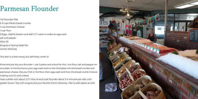 Motts Channel Seafood Menu