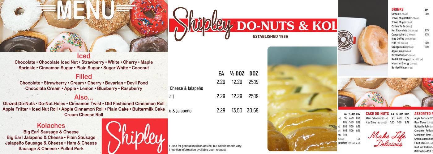 Shipley Do-Nuts Menu