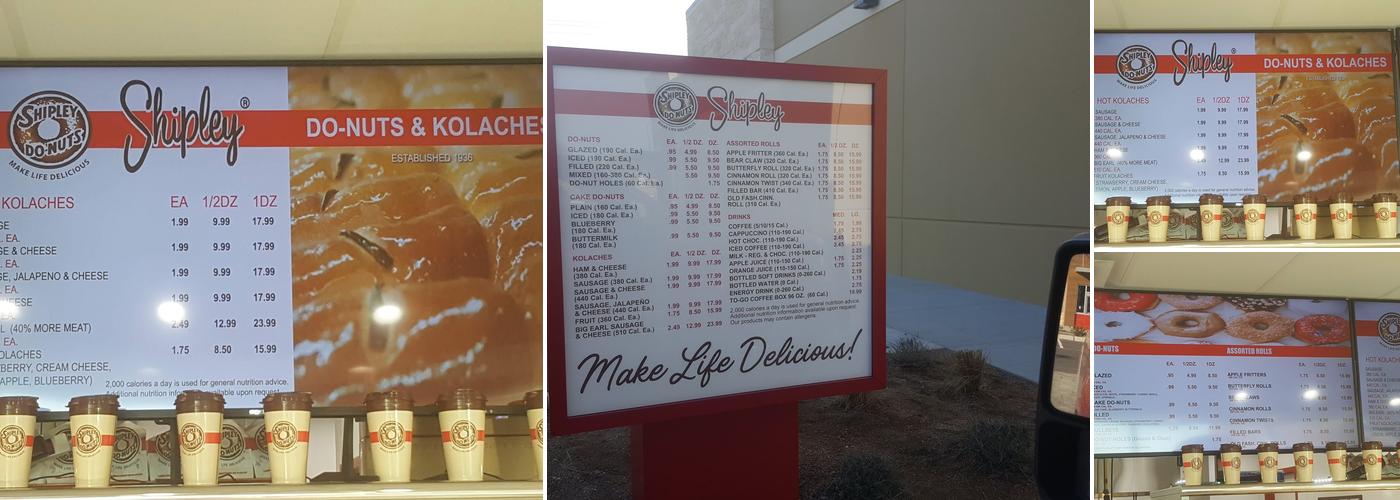 Shipley Do-Nuts Menu