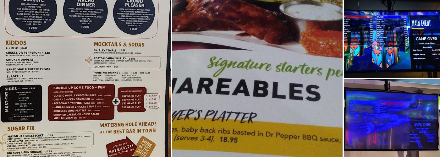 Main Event Shenandoah Menu