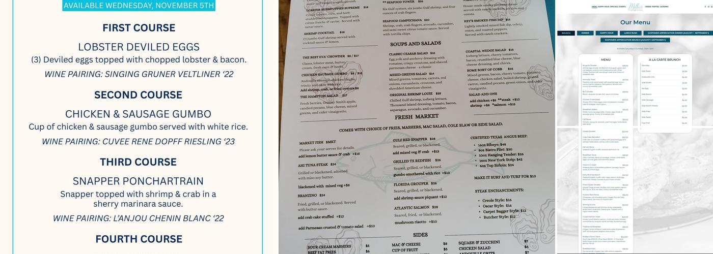 Millie's Menu