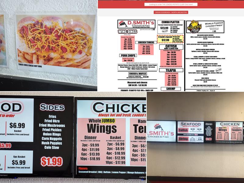 D. Smith's Chicken & Fish Menu