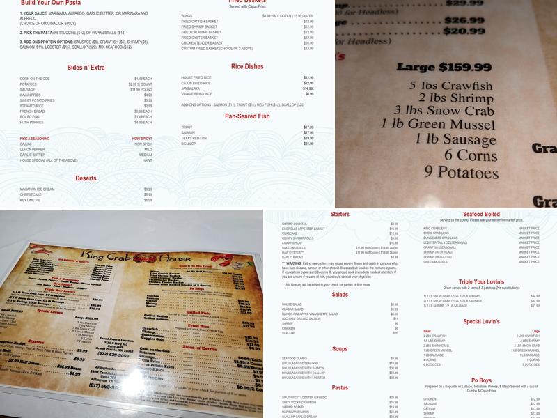 King Crab House Menu