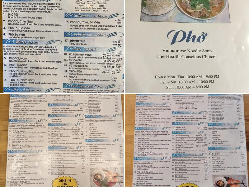 Pho 79 Menu