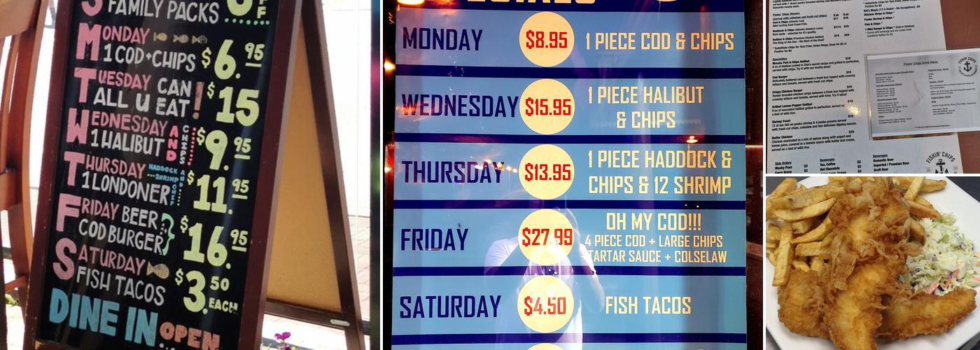 Fishin' Chips Menu
