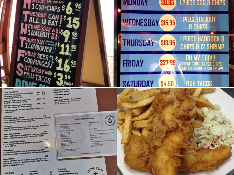 Fishin' Chips Menu