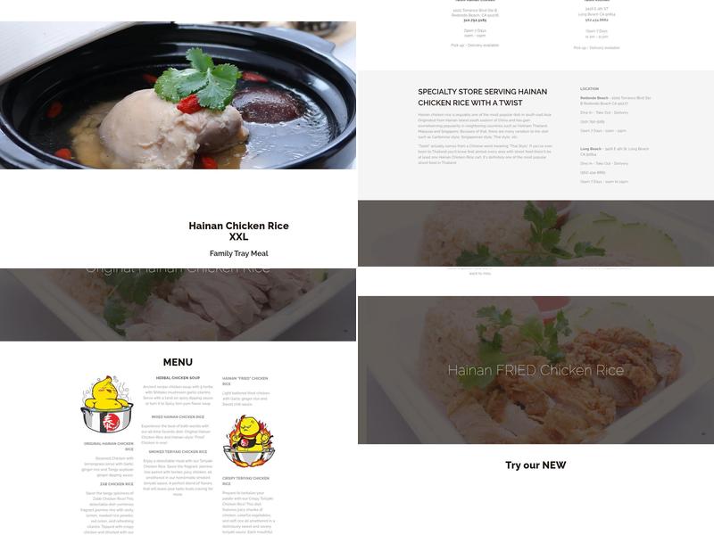 Taishi Hainan Chicken Menu