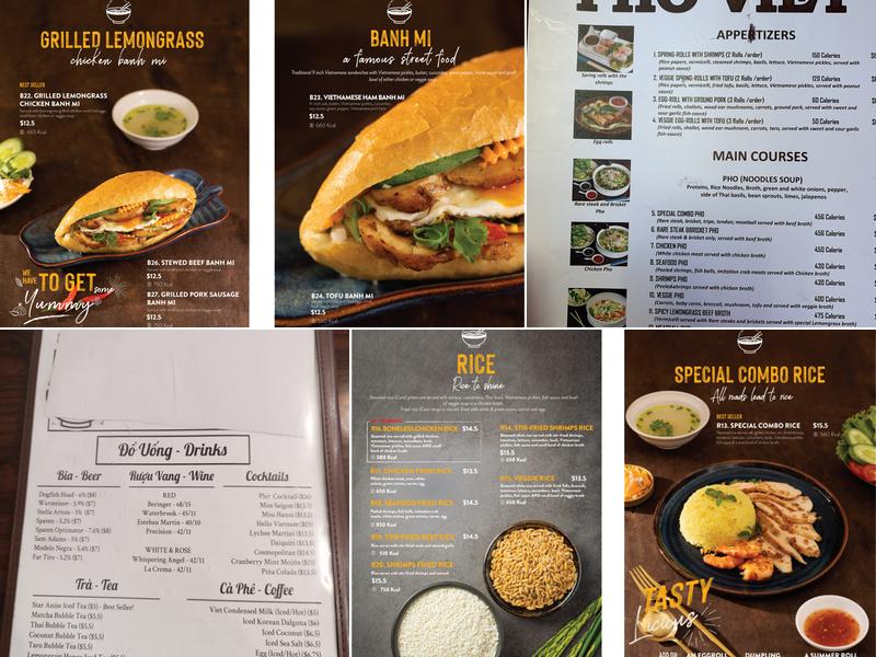 PHO VIET USA Menu
