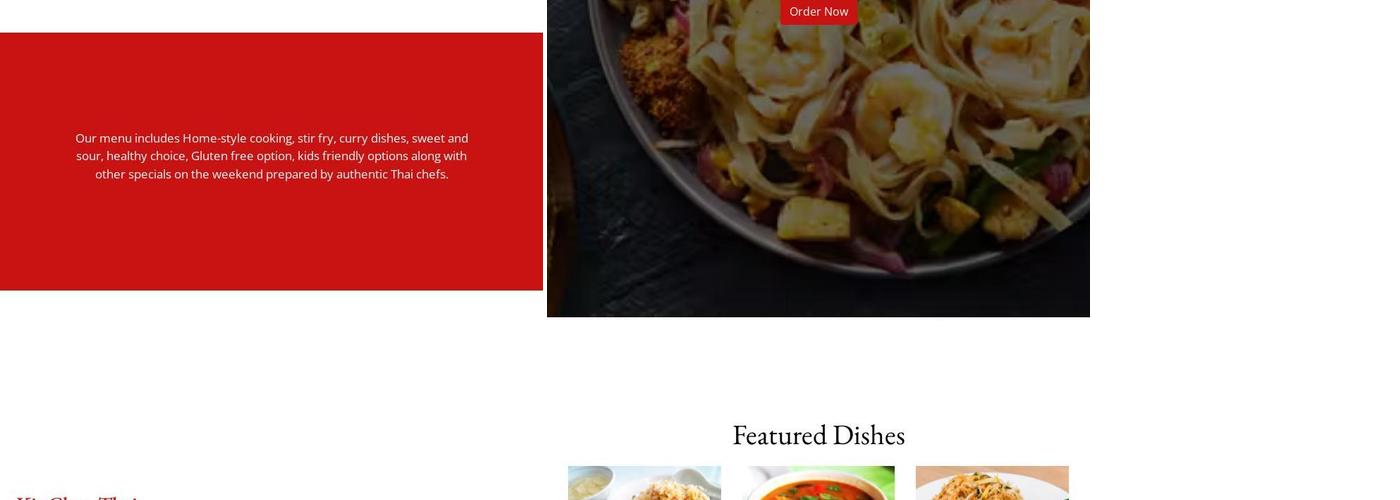 Kit Chen Thai Menu