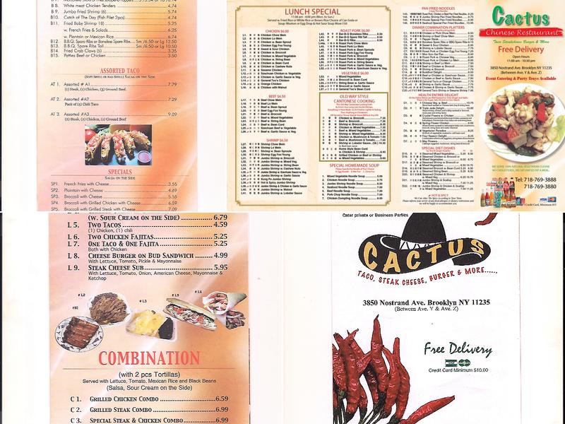 Cactus Menu