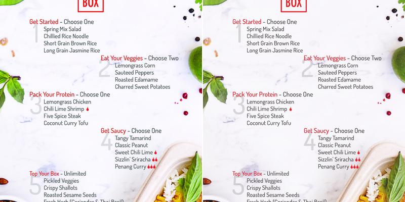 Basil Box Menu