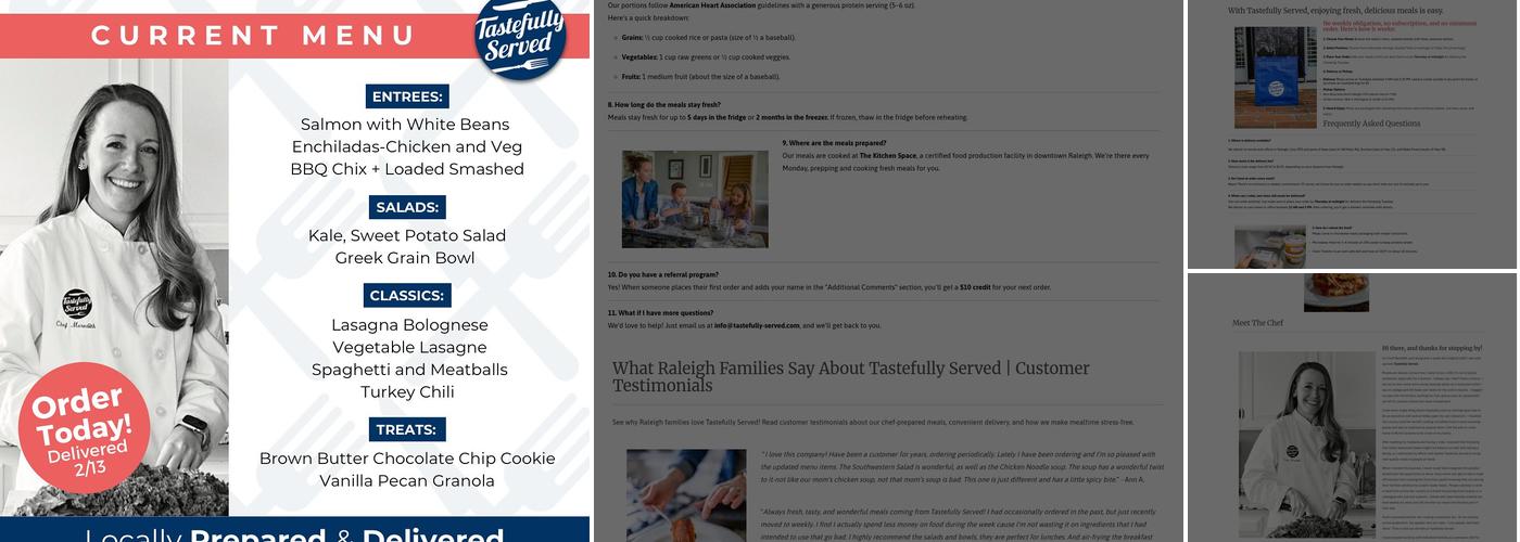 Tastefully Served Menu