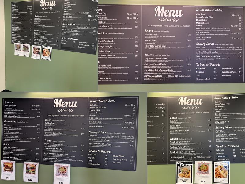 Can't Believe It's Vegan Menu