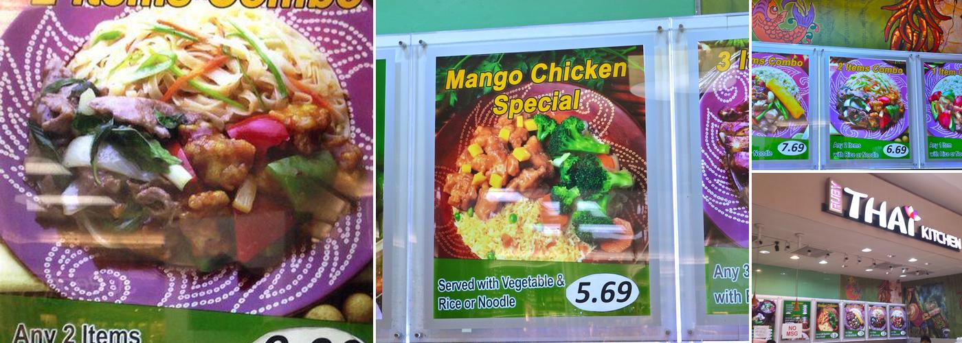 Ruby Thai Kitchen Menu