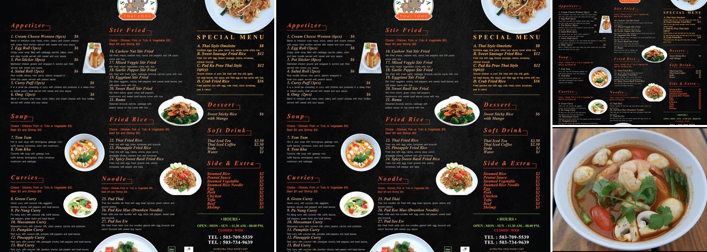 Suphatra Thai Menu