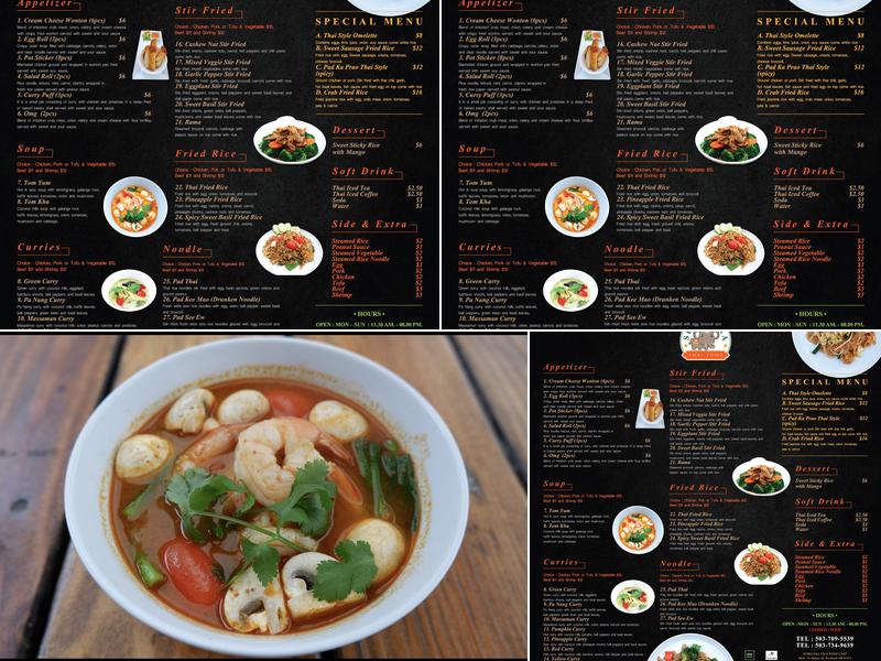 Suphatra Thai Menu