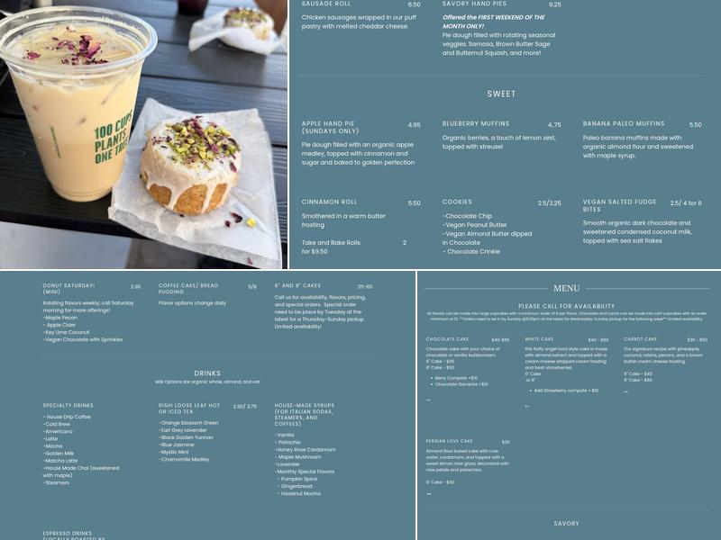 Corvus Bakery Menu