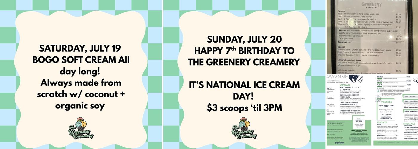 The Greenery Creamery Sanford Menu