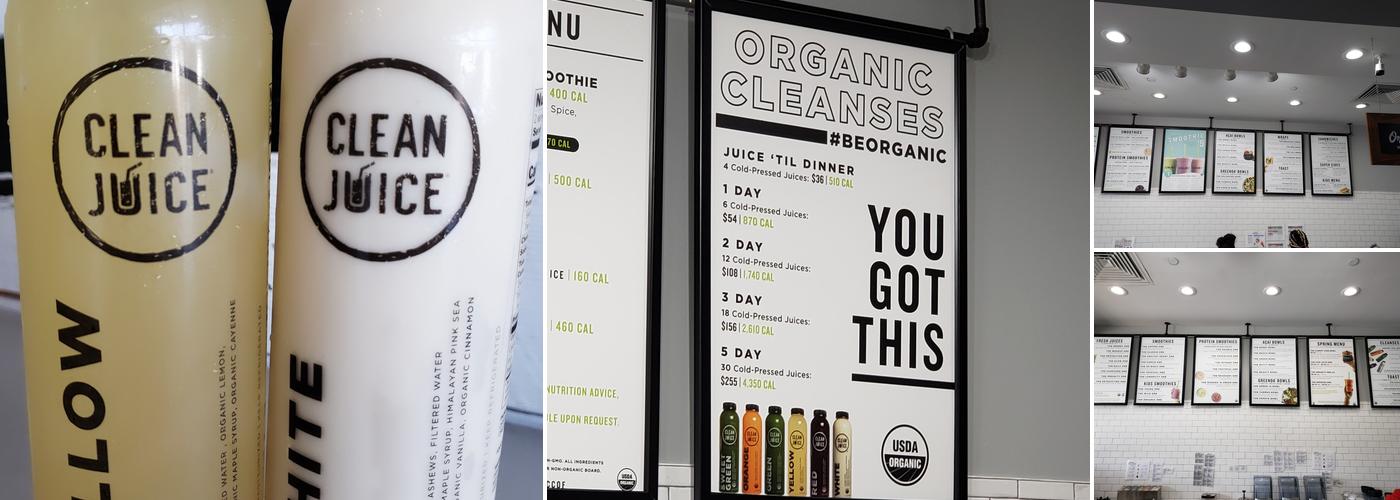 Clean Juice Menu
