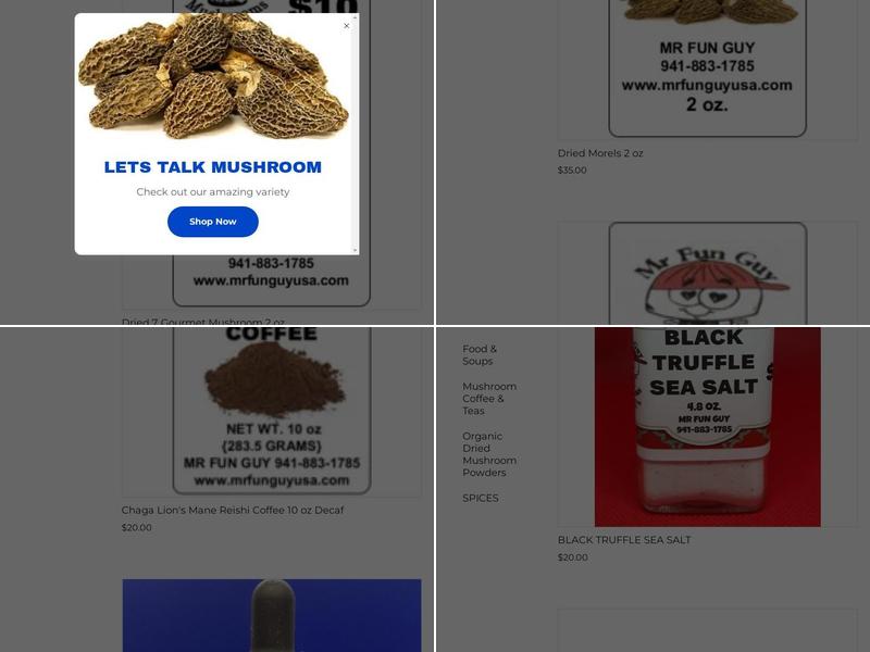 Mr. Fun Guy USA Menu