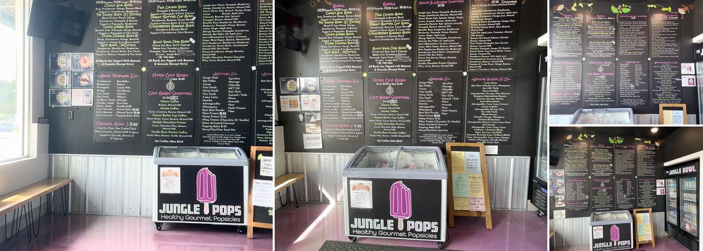 The Jungle Bowl Menu