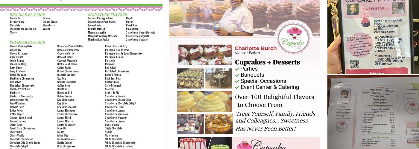 Cupcake Fifty Etc Menu