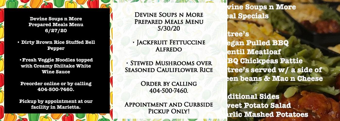 Devine Soups n More Menu