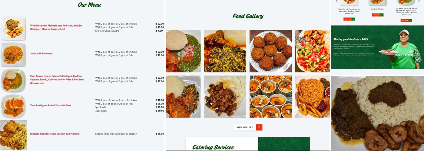 mosun's kitchen Menu