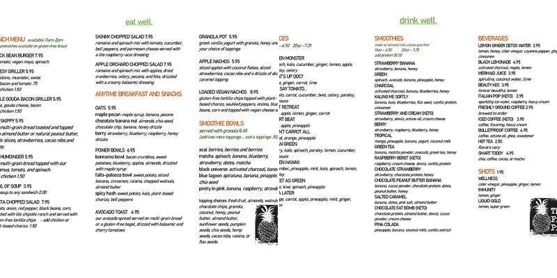 Elm City Roastery Menu