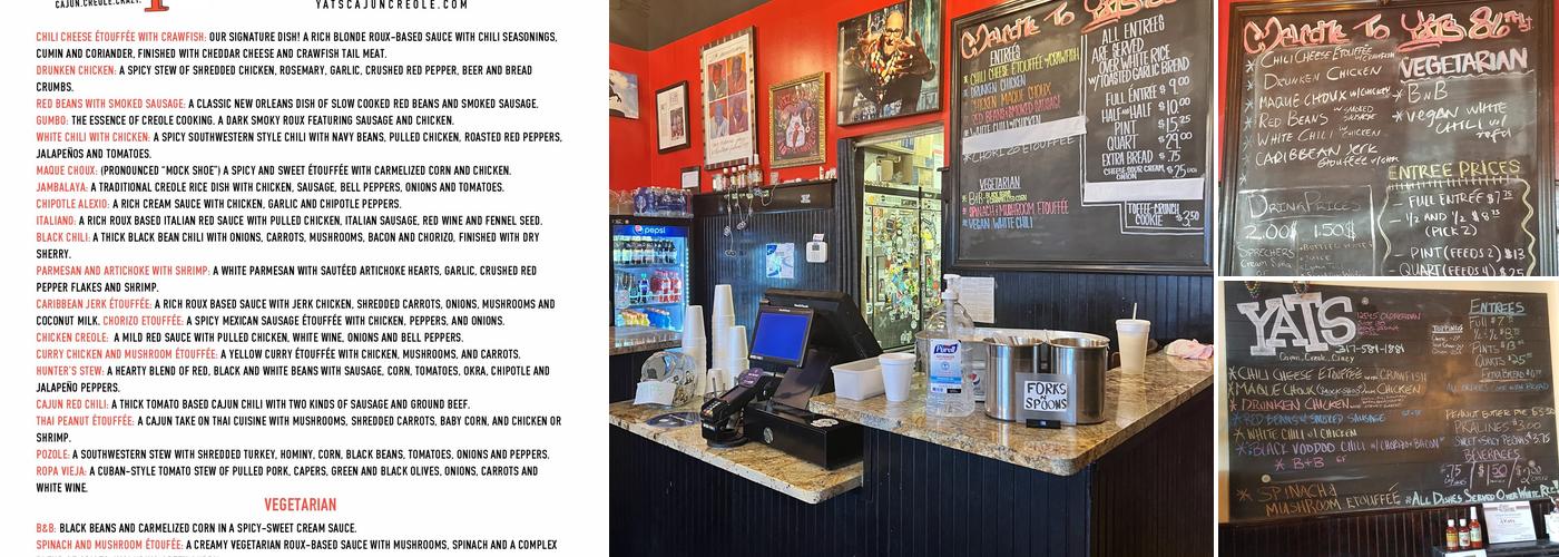 Yats Menu