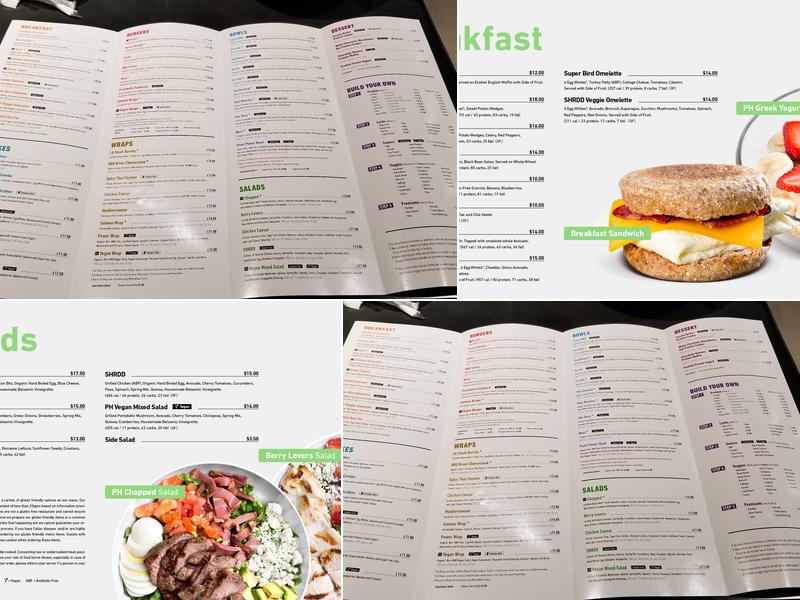 ProteinHouse Des Moines Menu