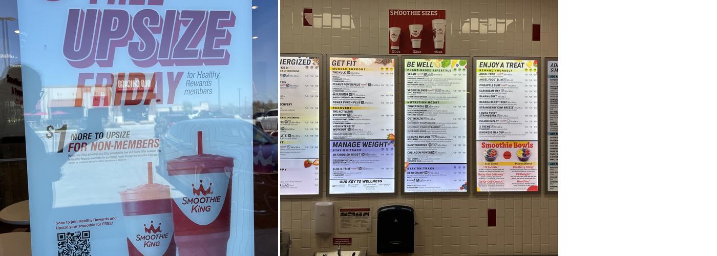 Smoothie King Menu