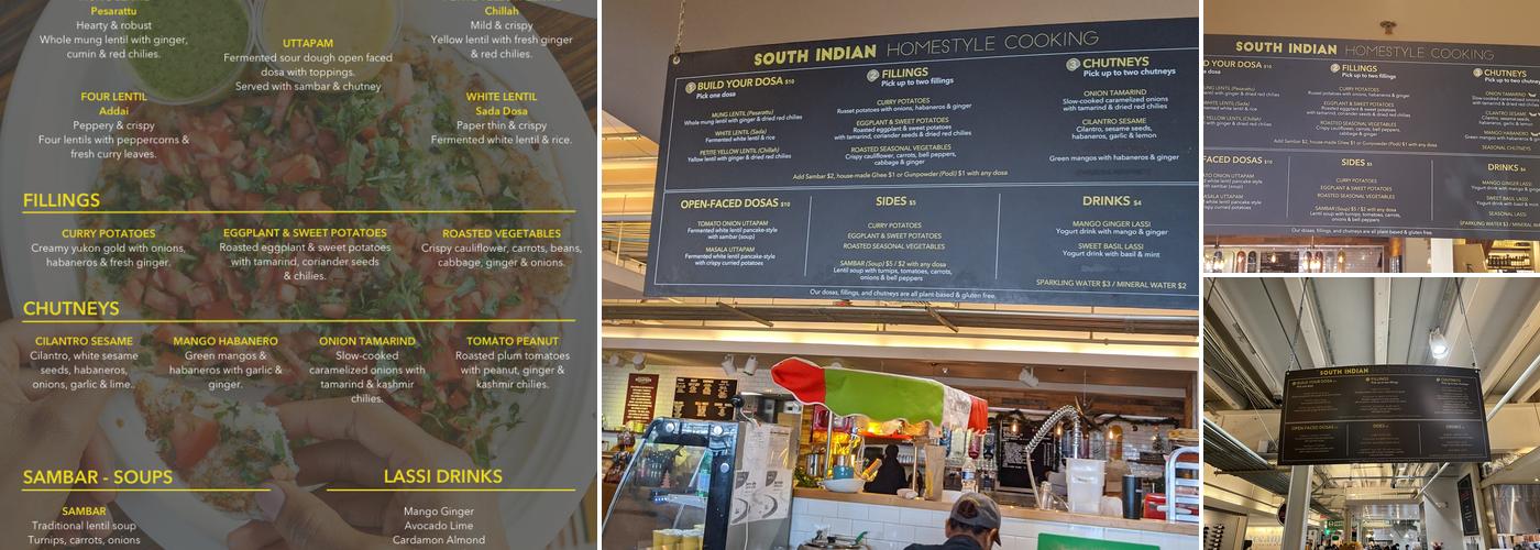 DC Dosa Menu