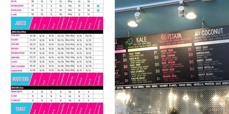 Baya Bar - Acai & Smoothie Shop Menu