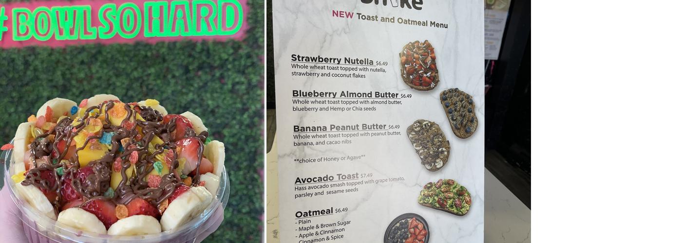 Bowl Shake Menu