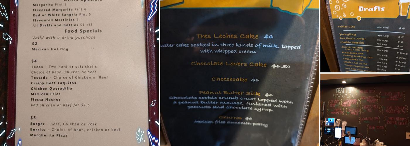 Adobe Cafe Menu