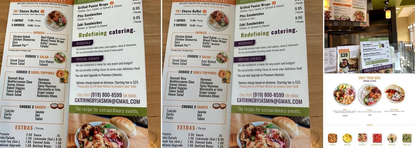 Jasmin & Olivz Mediterranean - Falls Village Menu