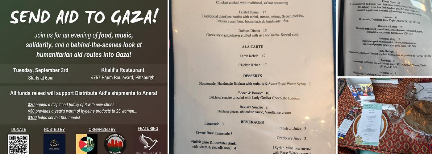 Khalil's Menu