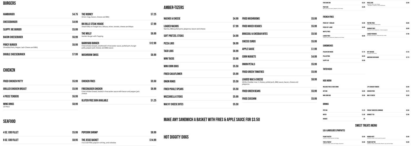 The Next Right Thing: Sweet Treats & Cool Eats Menu
