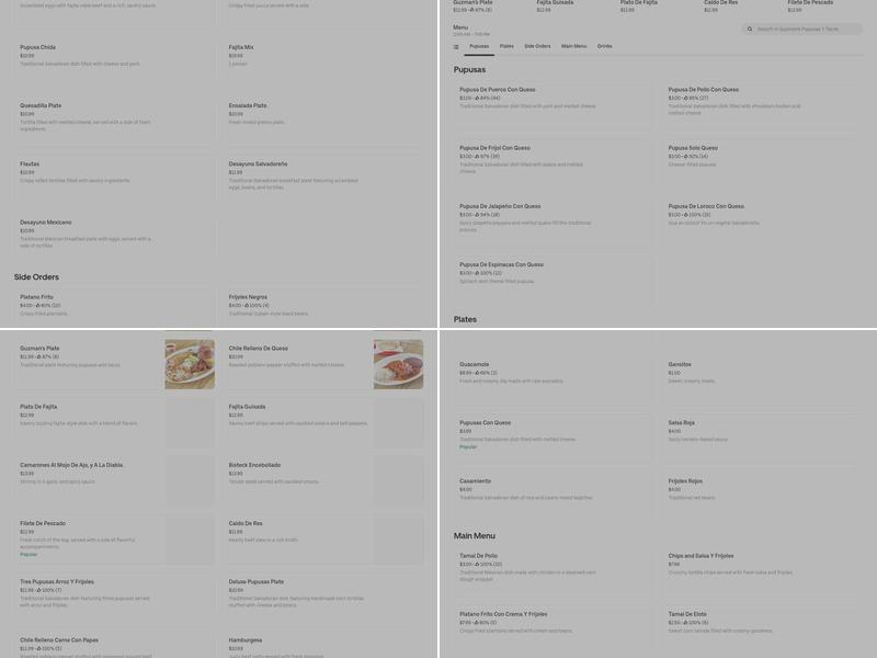 Guzman's Pupusas Y Tacos Menu