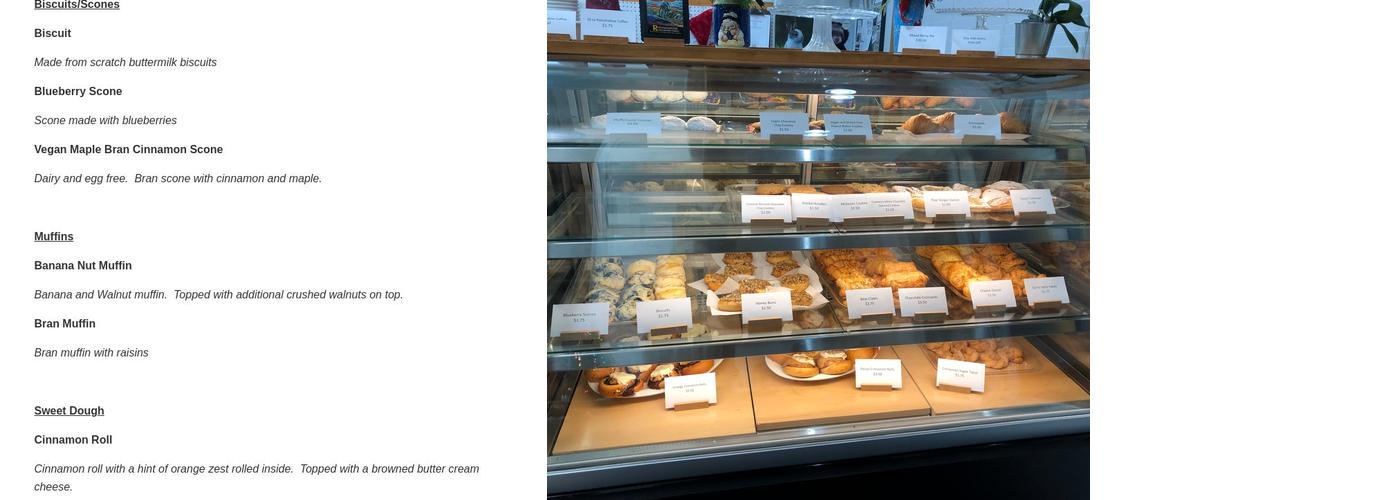 Two Spot Bakery Menu