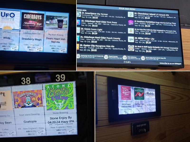 Pour Smart Bar Menu