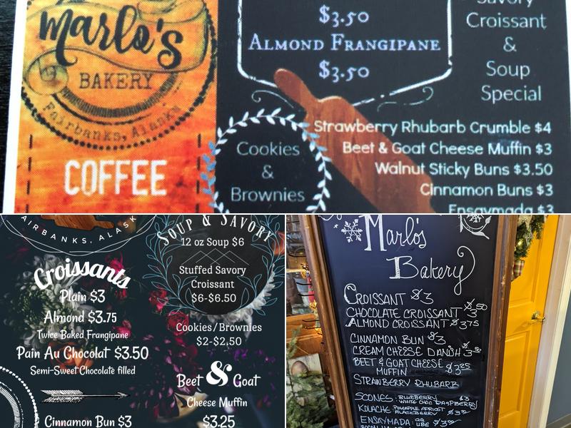 Marlos Bakery Menu