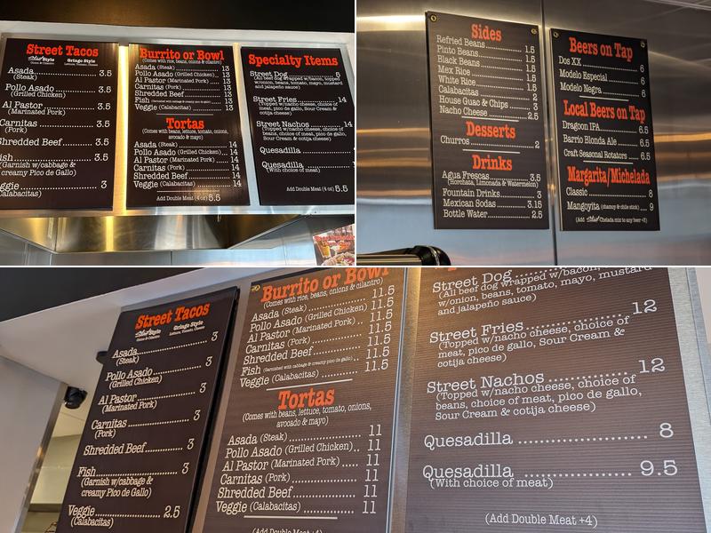 Street Taco and Beer Co. Menu