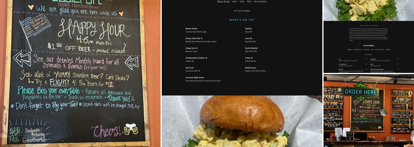 Soulcraft Brewing Menu