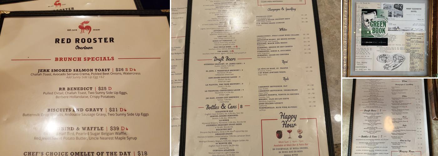 Red Rooster Overtown Menu