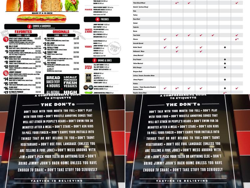 Jimmy John's Menu
