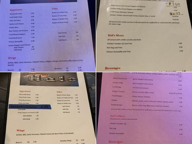 Halo Bar & Grill Menu